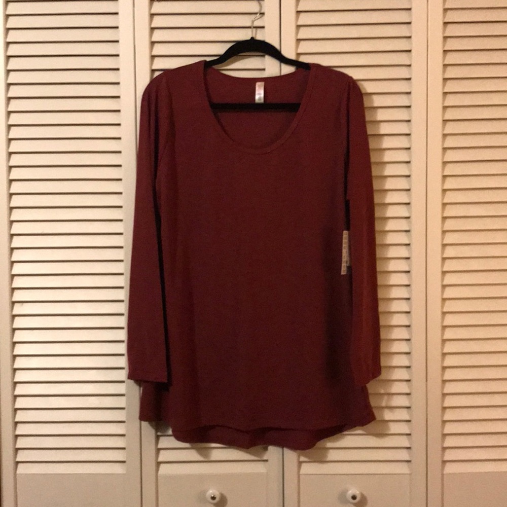 XL Maroon Heather Longsleeve Lynnae BNWT